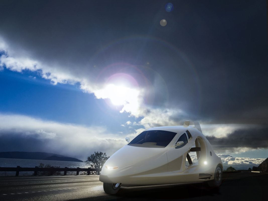 Switchblade Flying Sports Car in Drive Mode
